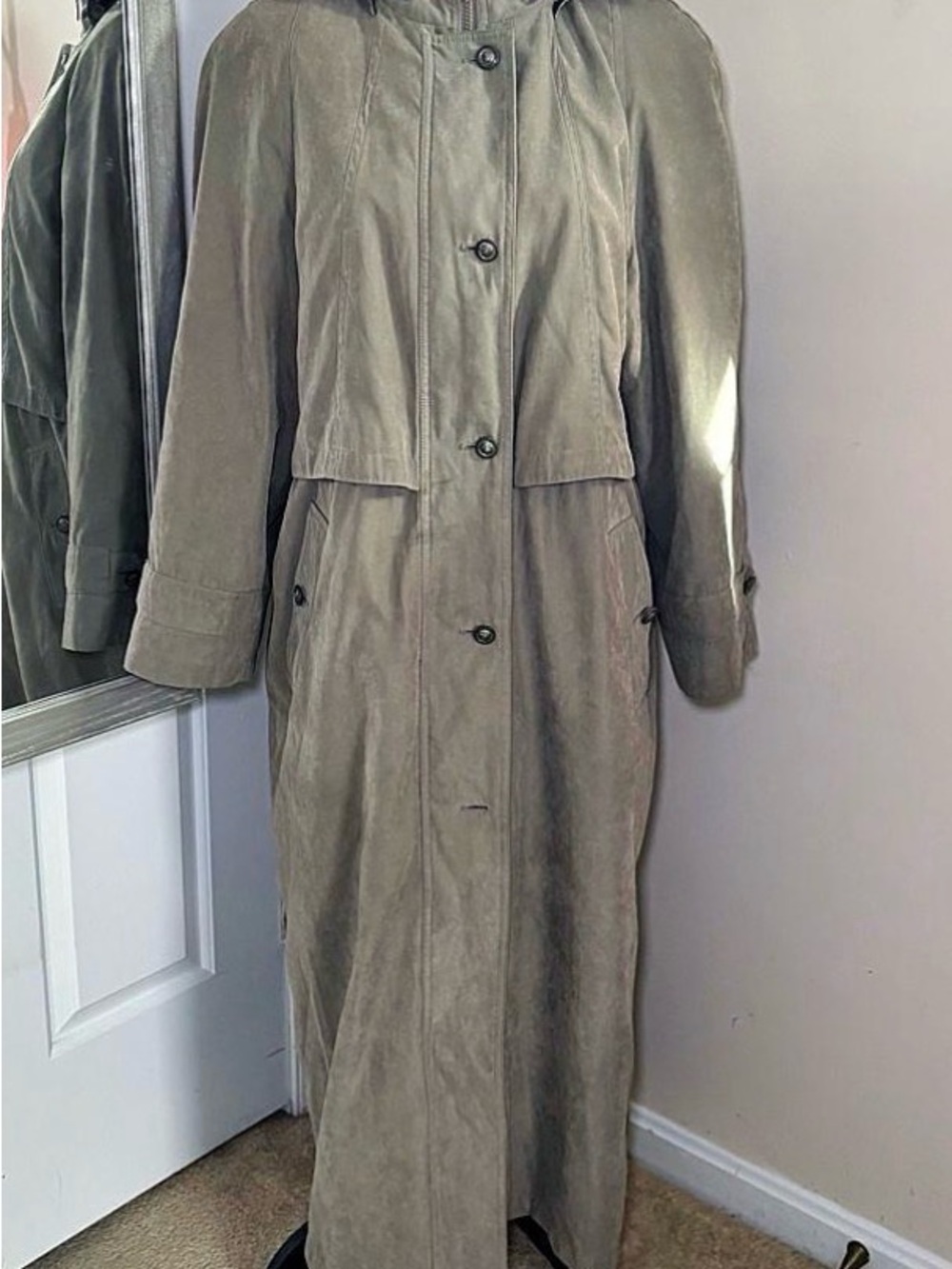 Vintage Donnybrook Women's Long Hooded Trench Coat